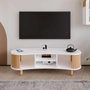 Hanah Home Soporte para TV Tokyo Blanco y Natural